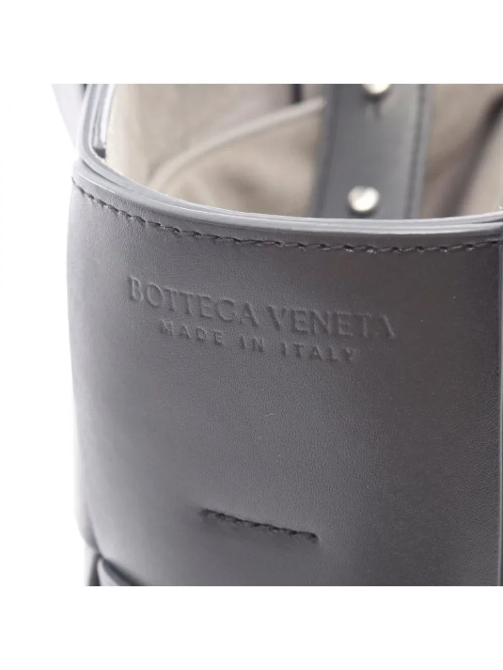 Bottega Veneta Tote Bag Small Arco Maxi Intrecciato 2-Way Charcoal Gray Leather